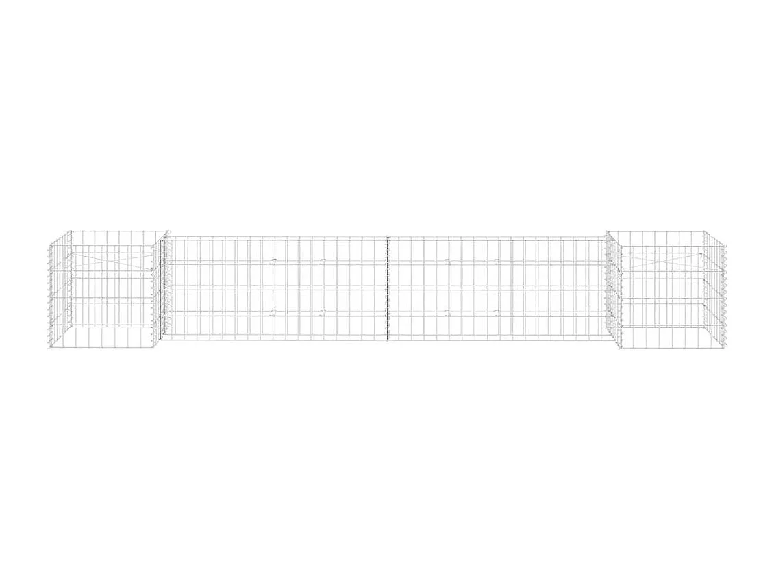 Jardinière à gabion en H Fil d'acier 260x40x40