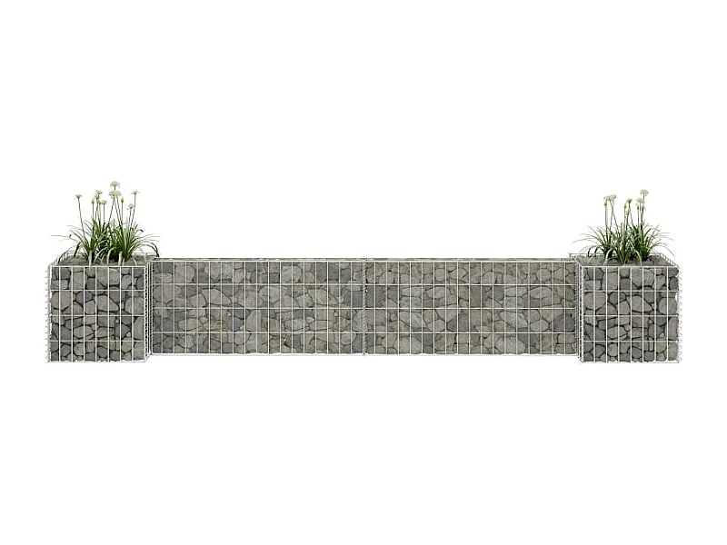 Jardinière à gabion en H Fil d'acier 260x40x40
