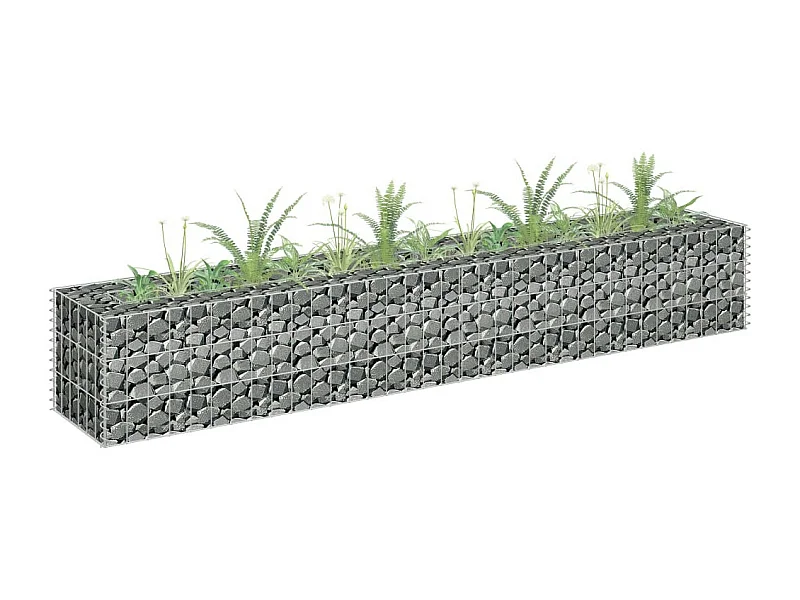 Jardinière à gabion Acier galvanisé 180x30x30