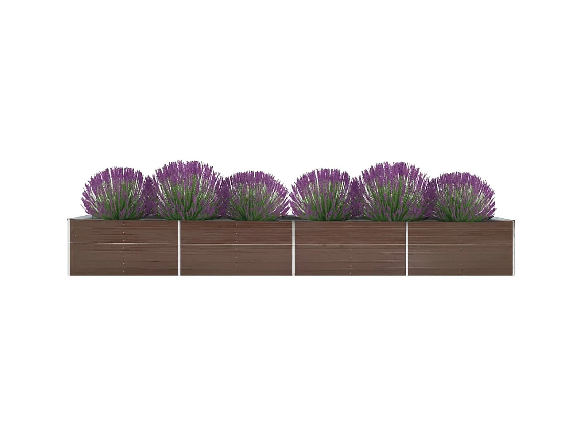 Jardinière Acier galvanisé 600x80x45 Marron