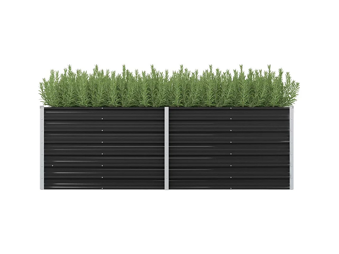 Jardinière Anthracite 240x80x77 Acier galvanisé