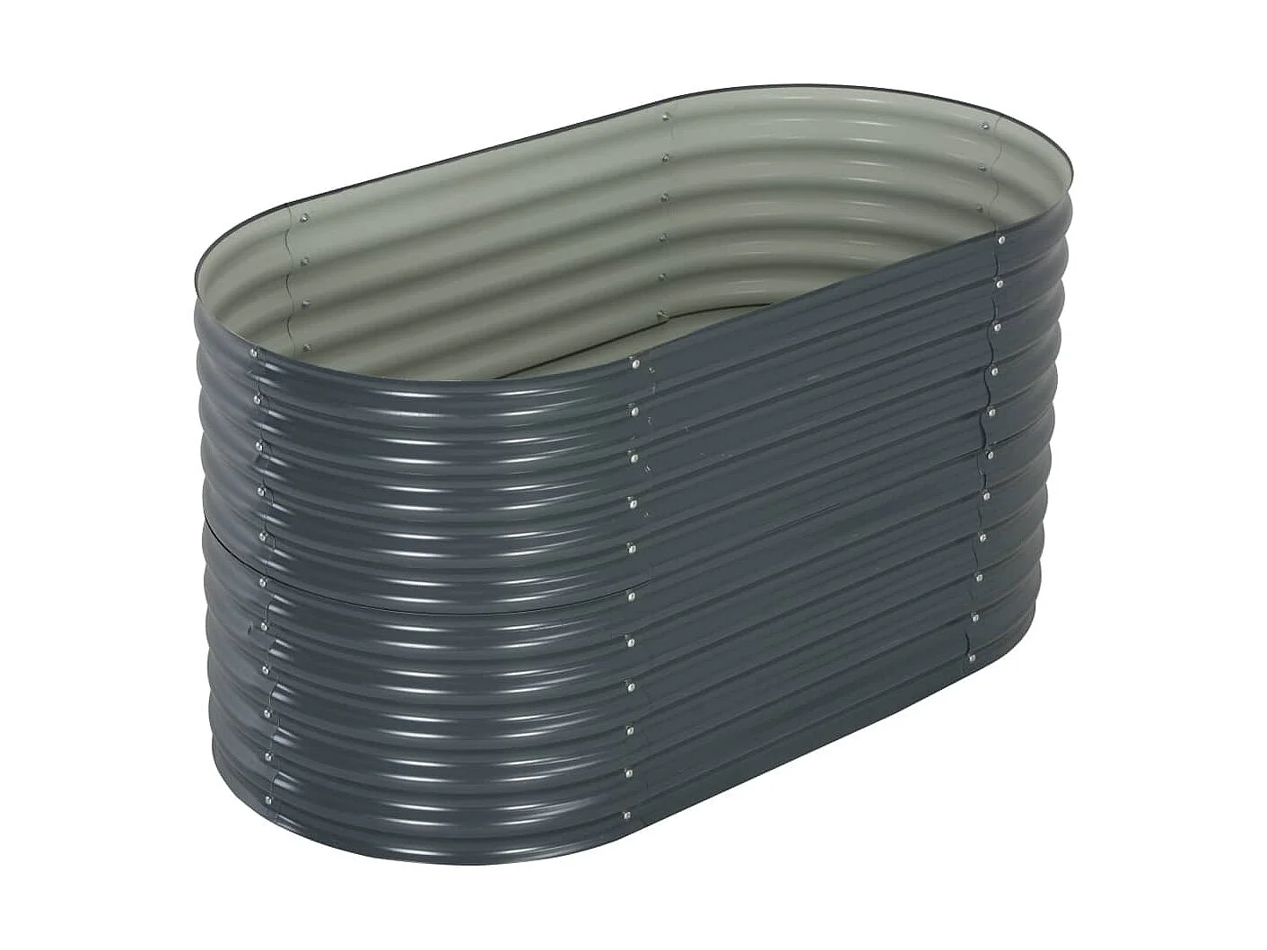 Jardinière 160x80x81 Acier galvanisé Gris