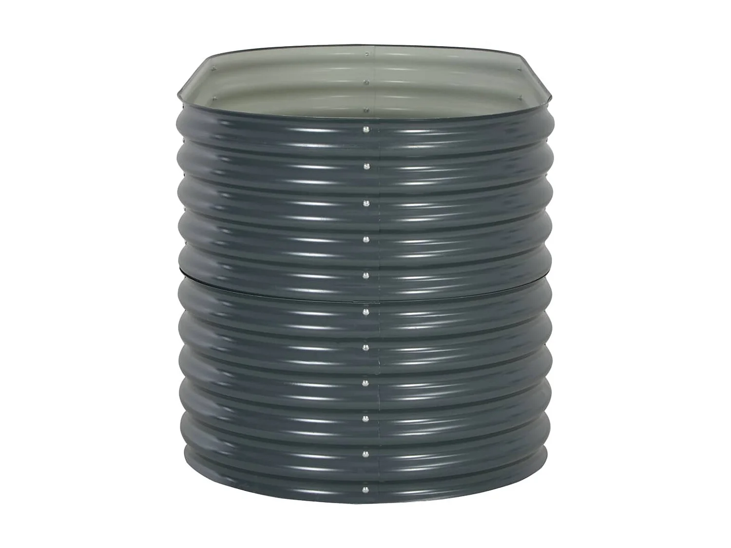 Jardinière 160x80x81 Acier galvanisé Gris