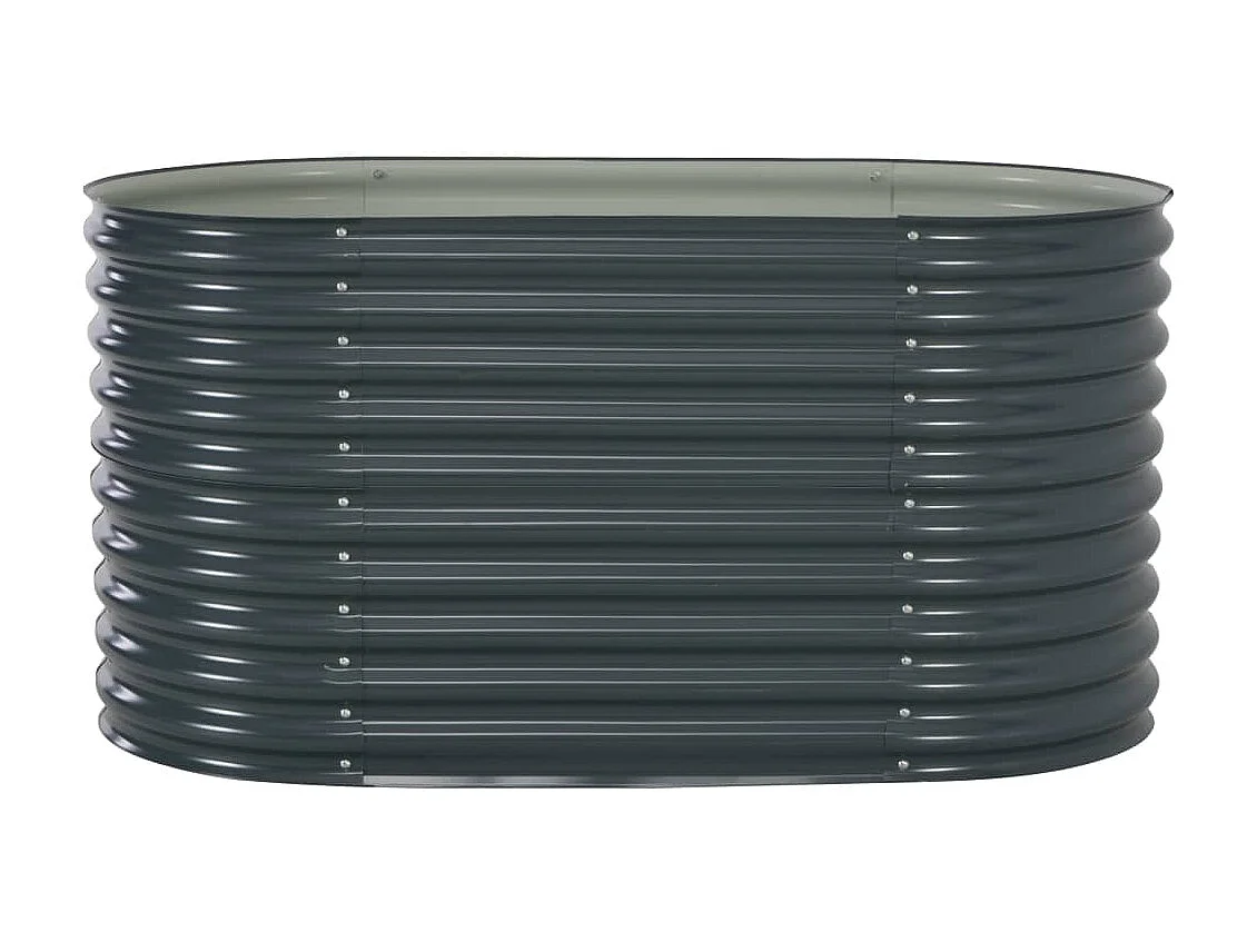 Jardinière 160x80x81 Acier galvanisé Gris
