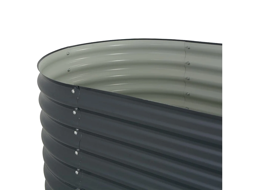 Jardinière 160x80x81 Acier galvanisé Gris
