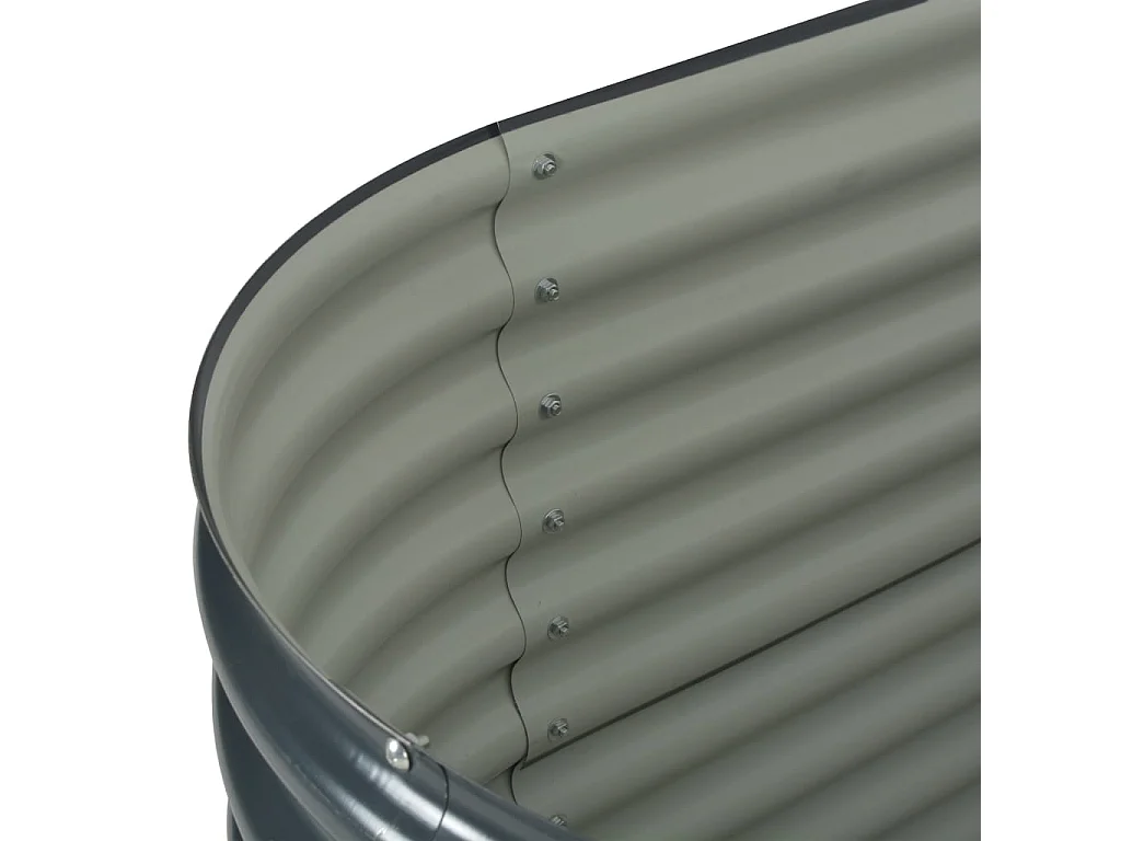 Jardinière 160x80x81 Acier galvanisé Gris