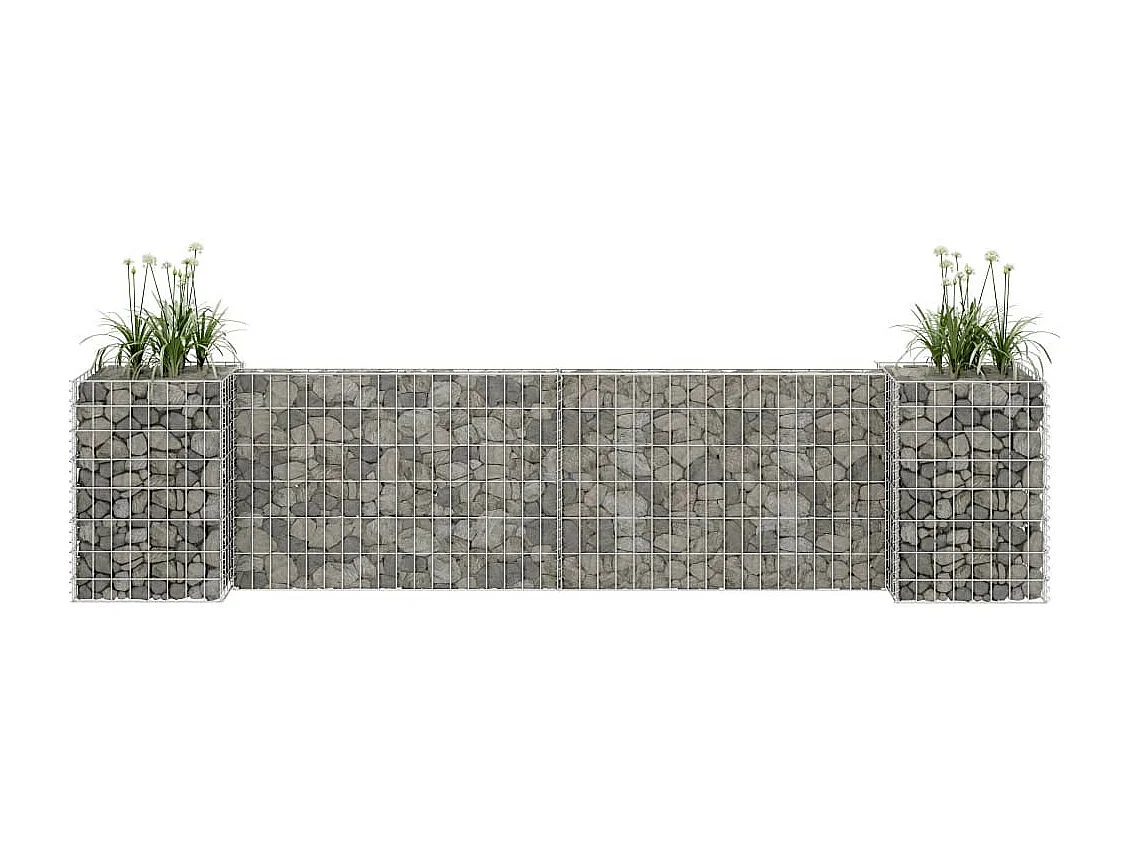 Jardinière à gabion en H Fil d'acier 260x40x60