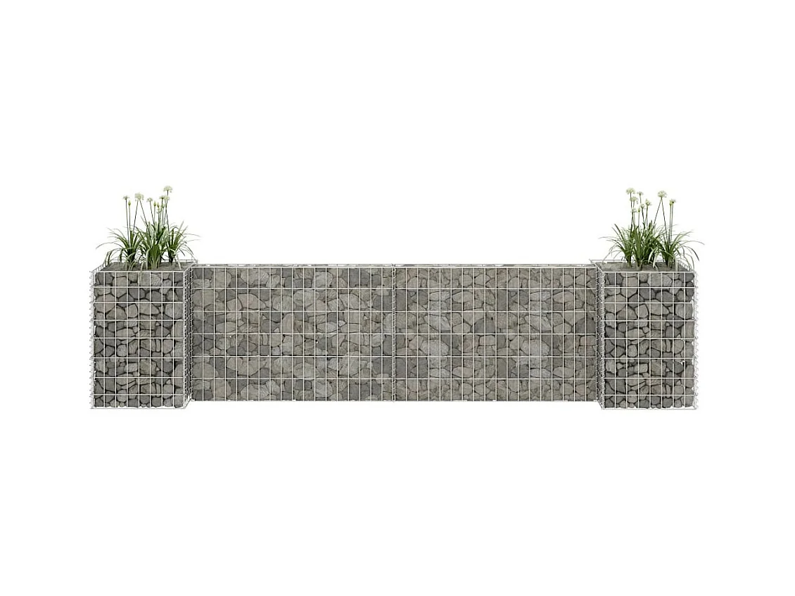 Jardinière à gabion en H Fil d'acier 260x40x60