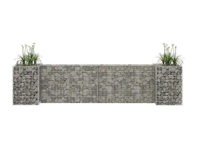Jardinière à gabion en H Fil d'acier 260x40x60