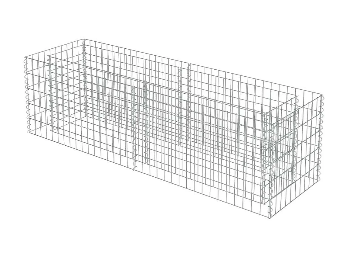 Jardinière à gabion Acier galvanisé 180x50x50