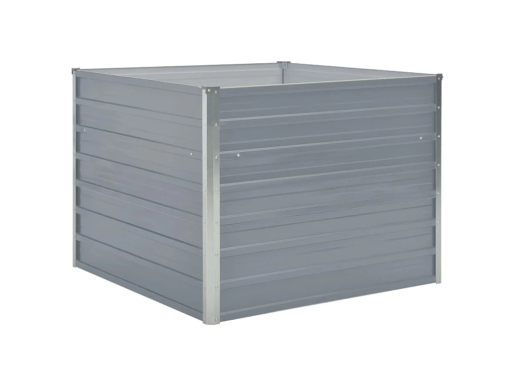 Jardinière 100 x 100x77 Gris Acier galvanisé