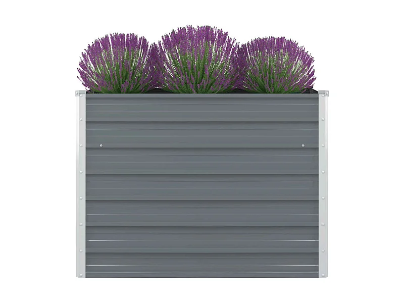 Jardinière 100 x 100x77 Gris Acier galvanisé