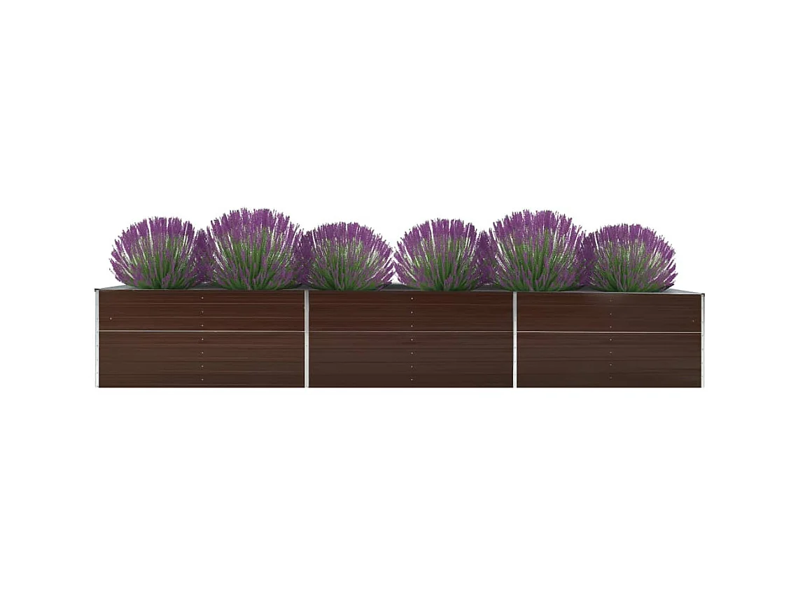 Jardinière Acier galvanisé 480x80x45 Marron