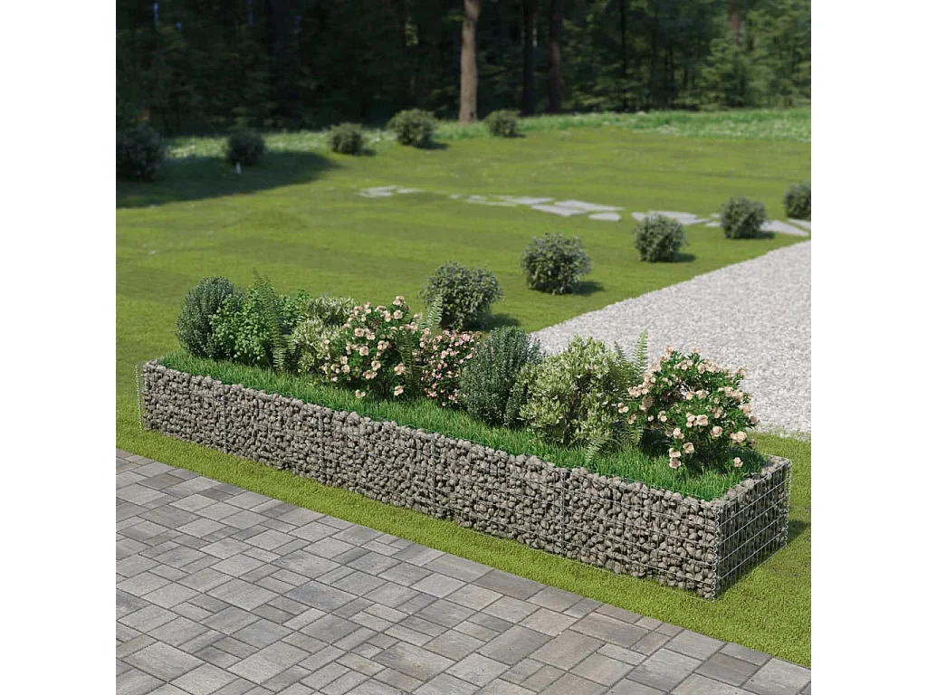 Jardinière à gabion Acier galvanisé 450x90x50
