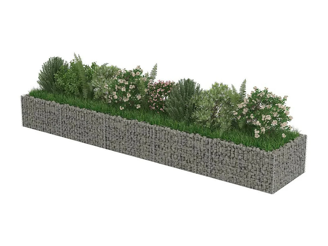 Jardinière à gabion Acier galvanisé 450x90x50