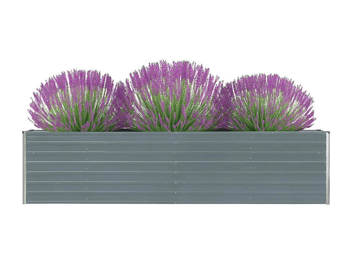 Jardinière 320x40x77 Acier galvanisé Gris