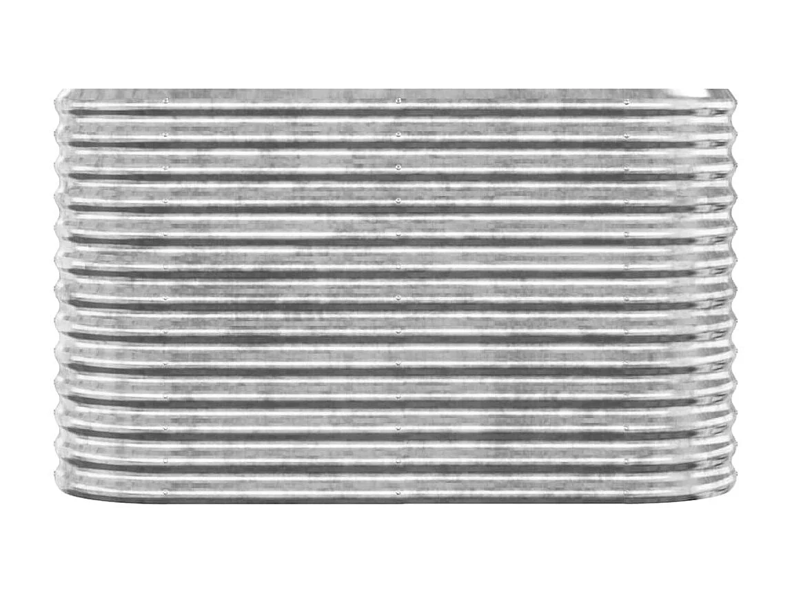 Jardinière de jardin Acier enduit de poudre 114x40x68 Argenté