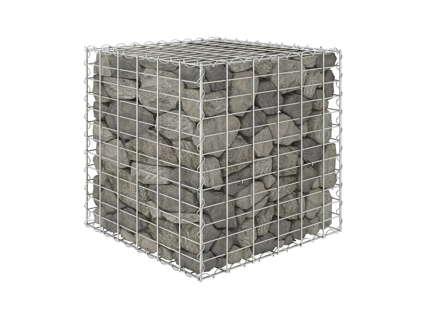 Jardinière cube à gabion Fil d'acier 60x60x60