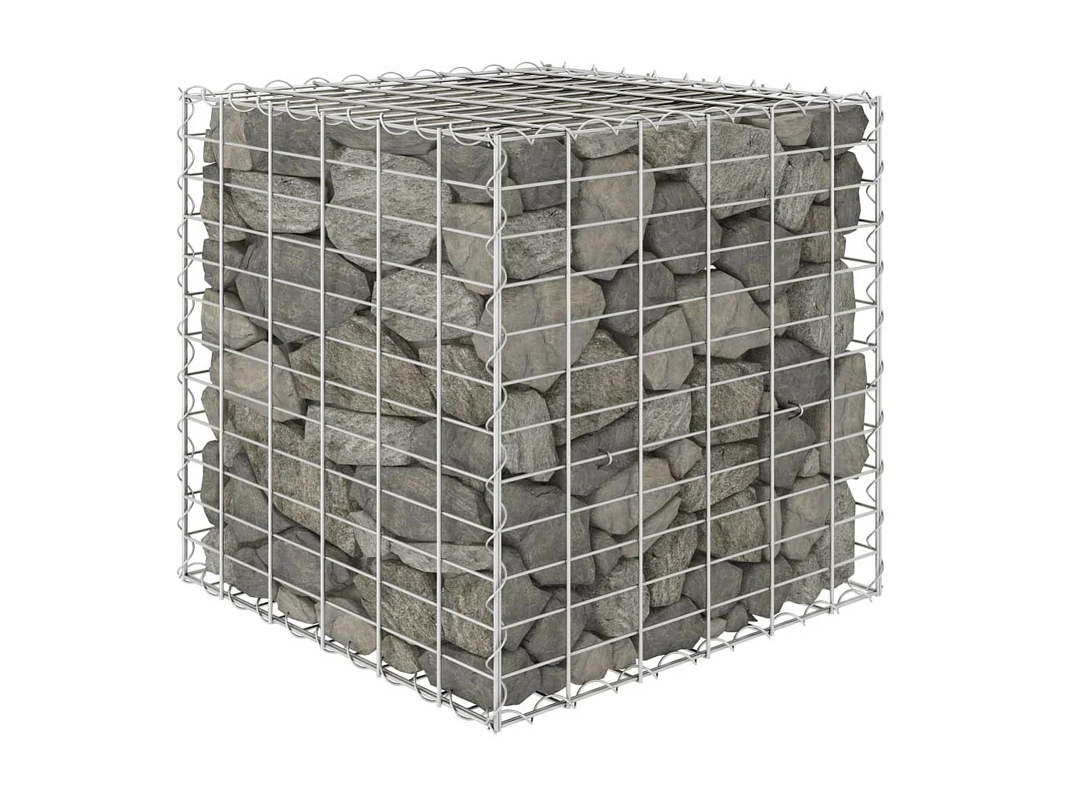 Jardinière cube à gabion Fil d'acier 60x60x60
