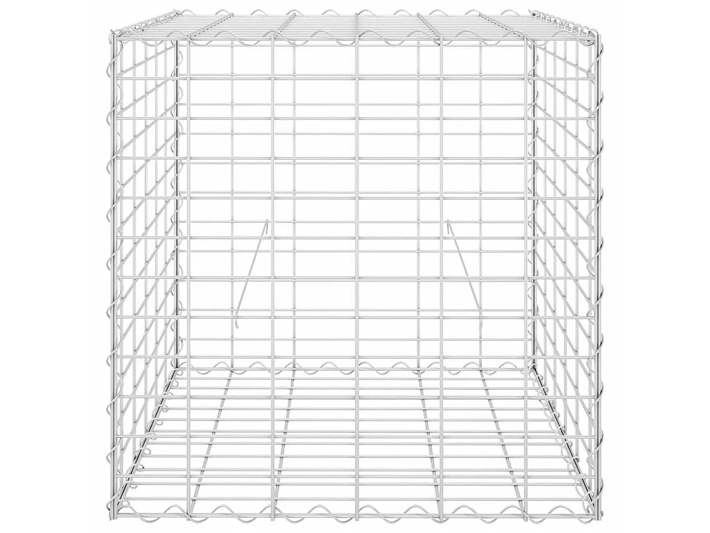 Jardinière cube à gabion Fil d'acier 60x60x60