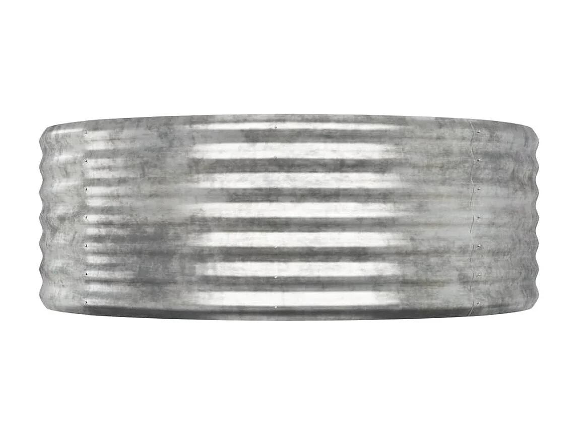 Jardinière Acier enduit de poudre 322x100x36 Argenté