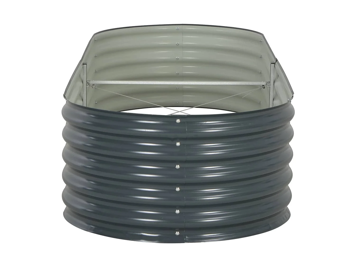 Jardinière 240x80x44 Acier galvanisé Gris