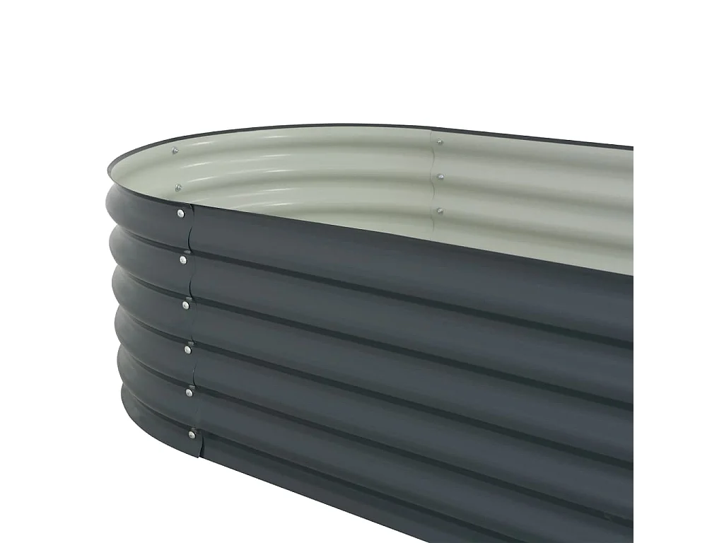 Jardinière 240x80x44 Acier galvanisé Gris