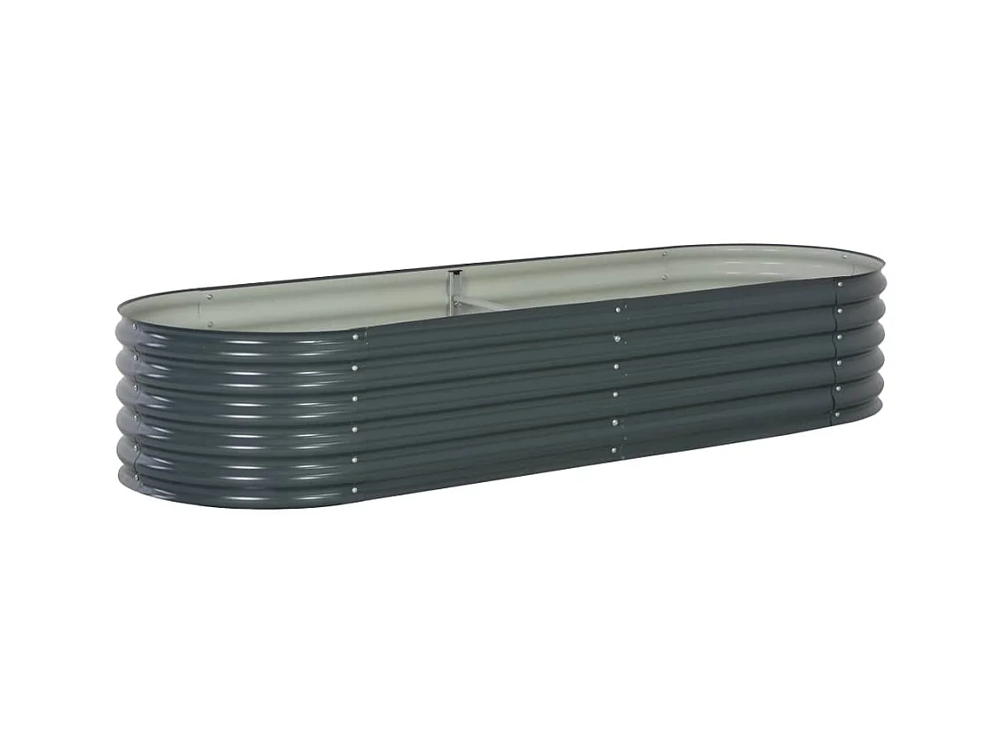 Jardinière 240x80x44 Acier galvanisé Gris