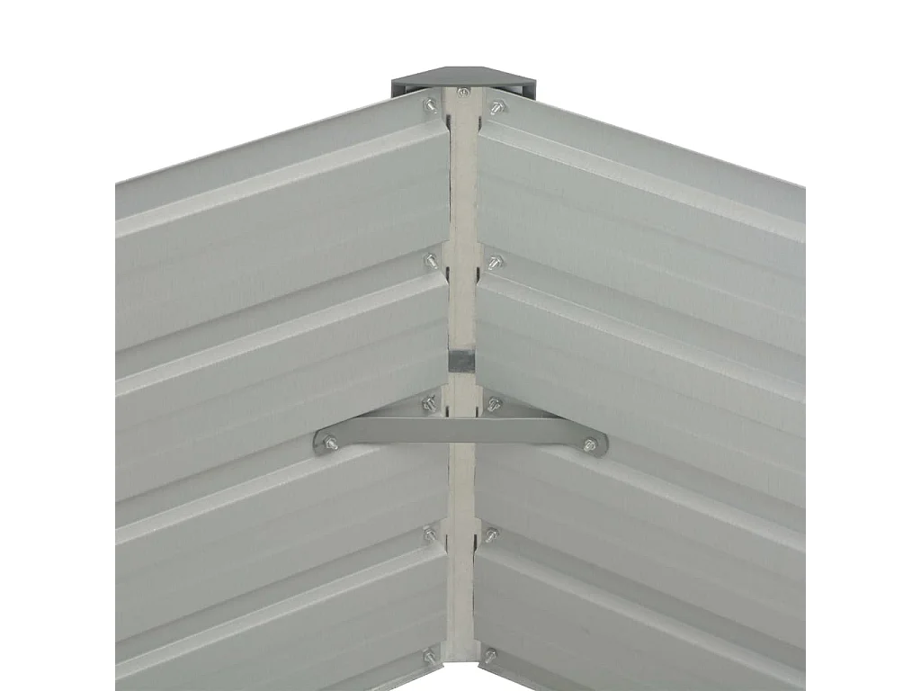 Jardinière surélevée Anthracite 129x129x45 Acier galvanisé