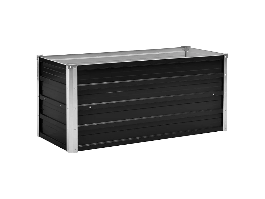 Jardinière Anthracite 100x40x45 Acier galvanisé