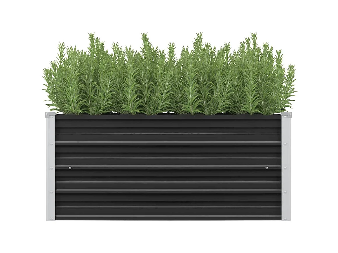 Jardinière Anthracite 100x40x45 Acier galvanisé