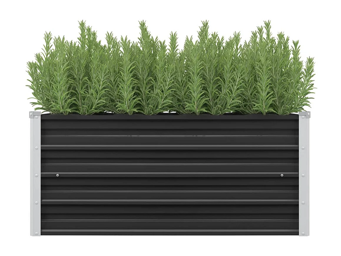 Jardinière Anthracite 100x40x45 Acier galvanisé