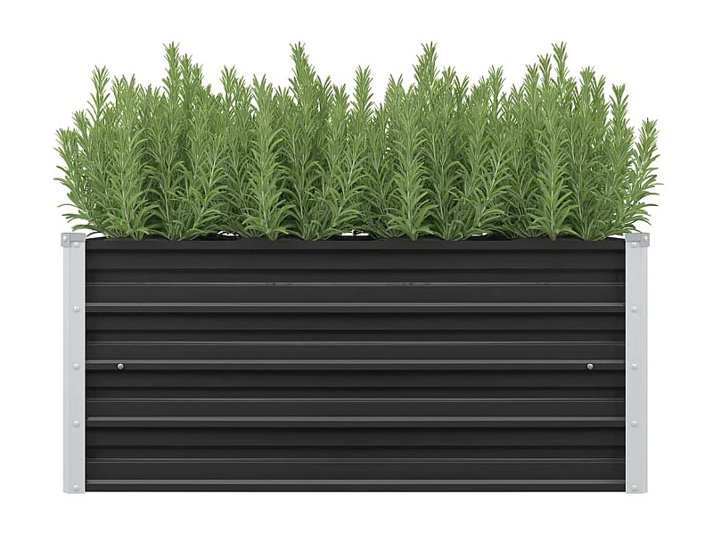 Jardinière Anthracite 100x40x45 Acier galvanisé