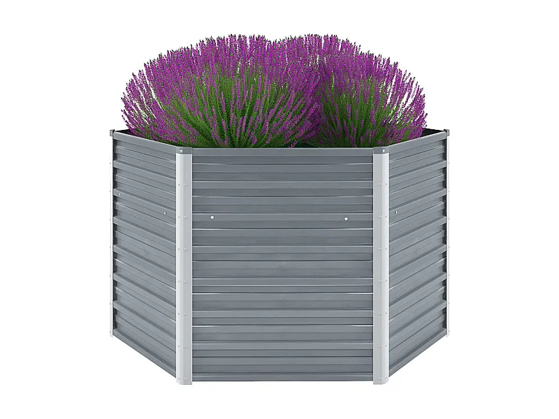Jardinière Acier galvanisé 129x129x77 Gris