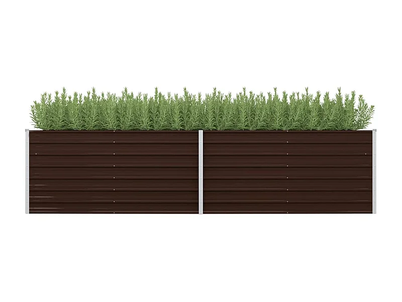 Jardinière Marron 320x80x77 Acier galvanisé