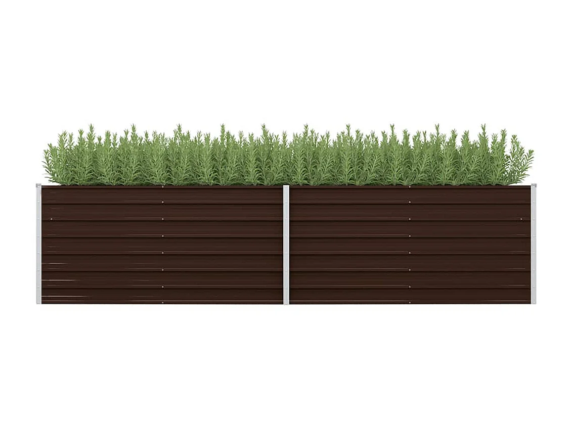 Jardinière Marron 320x80x77 Acier galvanisé