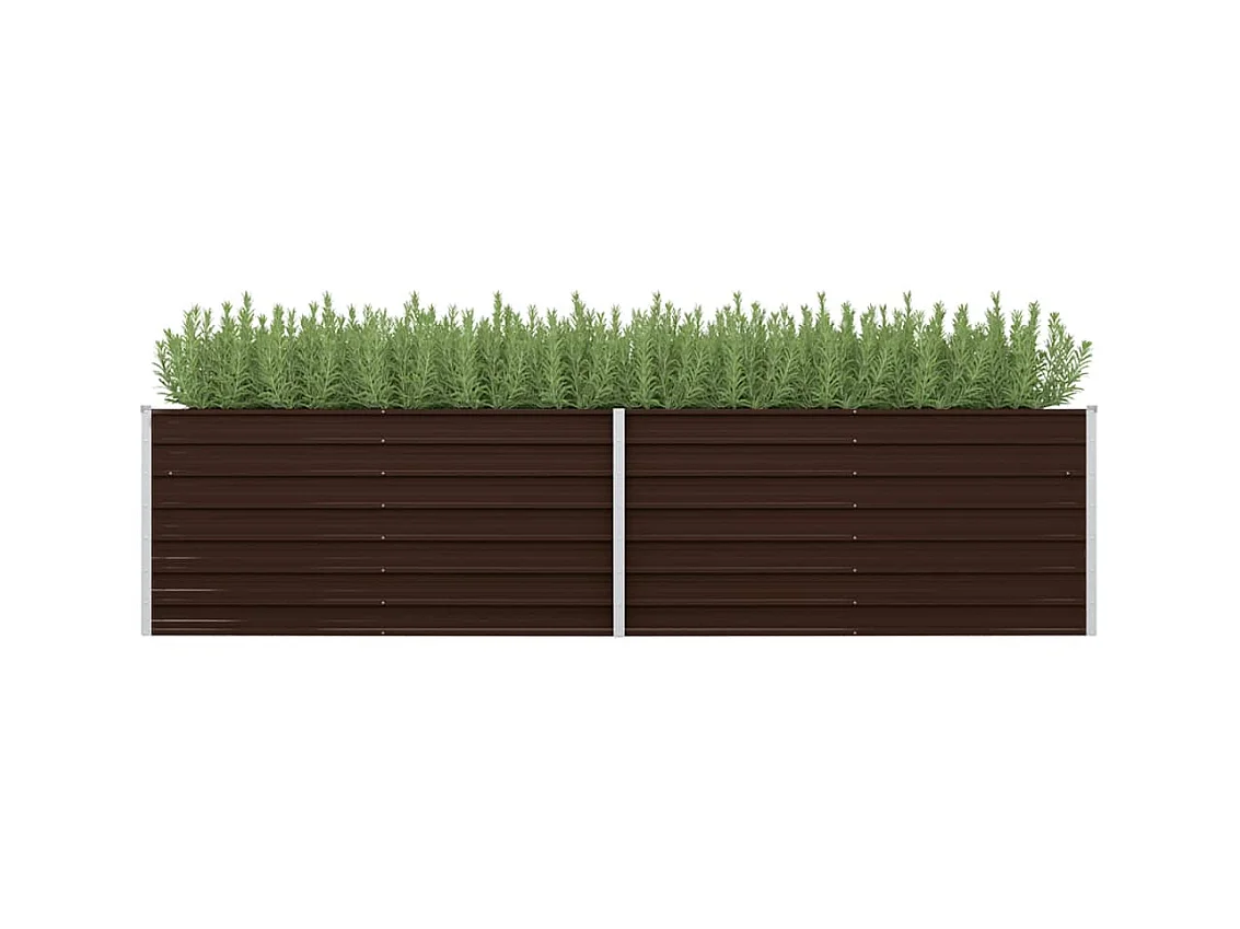 Jardinière Marron 320x80x77 Acier galvanisé