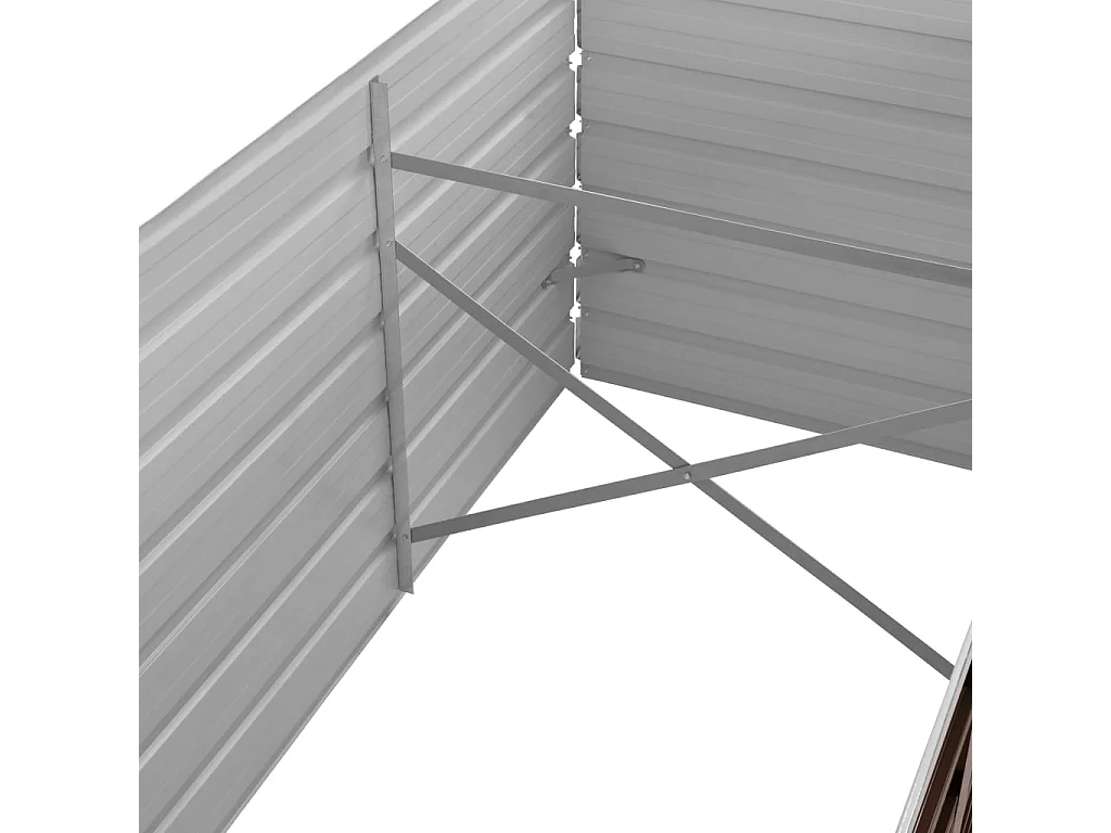 Jardinière Marron 320x80x77 Acier galvanisé