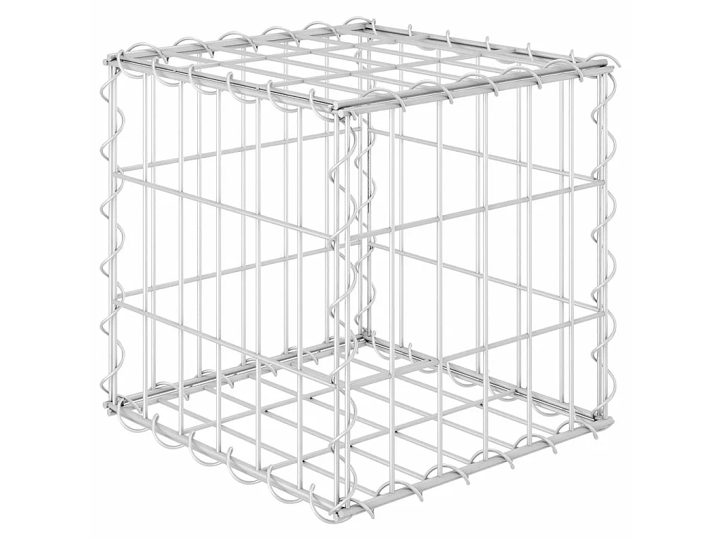 Jardinière cube à gabion Fil d'acier 30x30x30