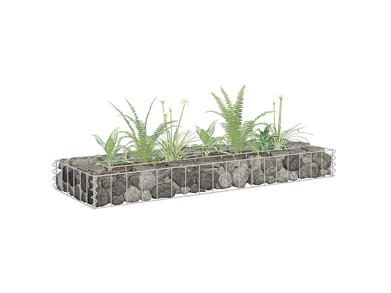 Jardinière à gabion Acier galvanisé 90x30x10