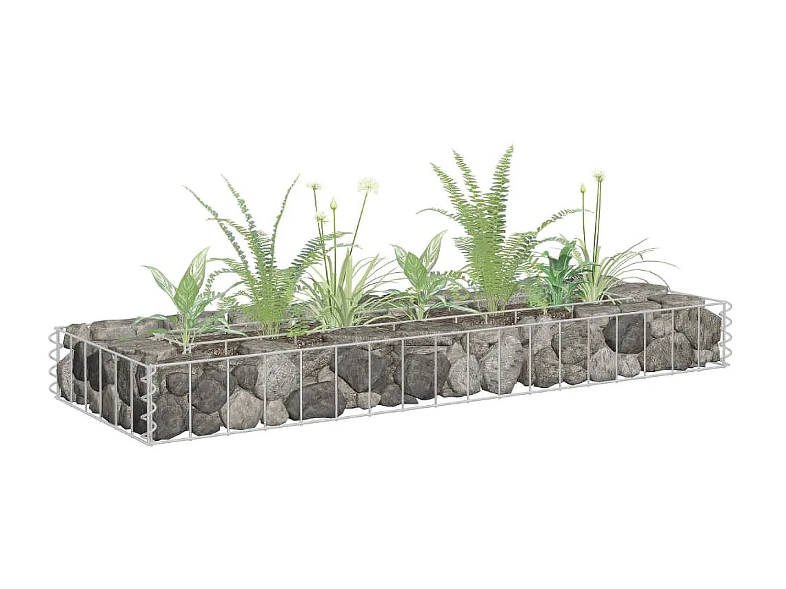 Jardinière à gabion Acier galvanisé 90x30x10