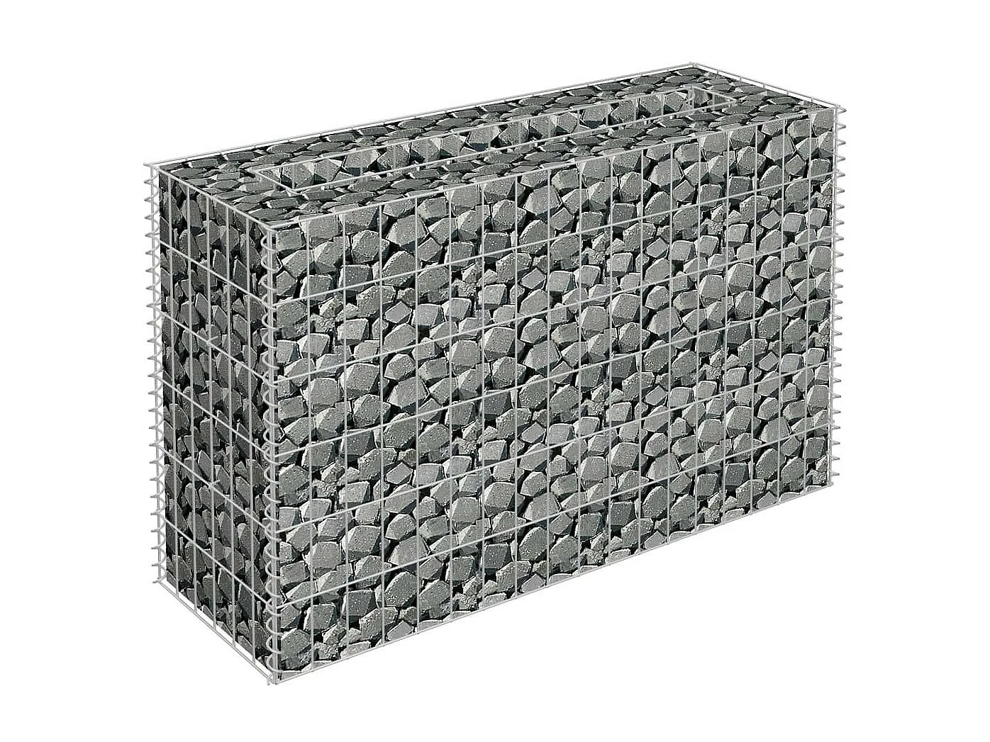 Jardinière à gabion Acier galvanisé 90x30x60