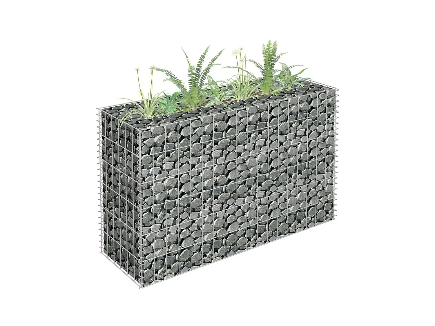 Jardinière à gabion Acier galvanisé 90x30x60