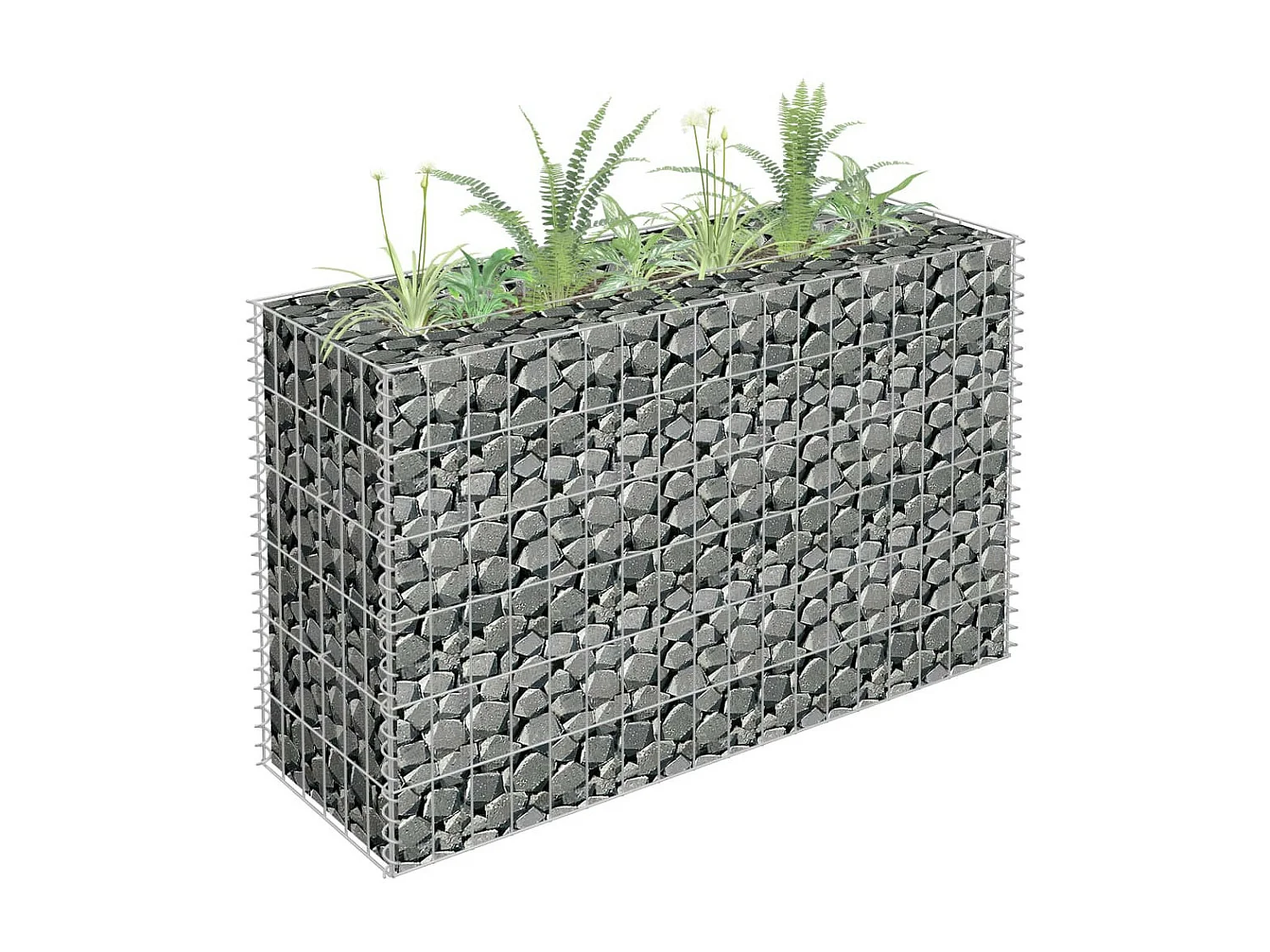 Jardinière à gabion Acier galvanisé 90x30x60