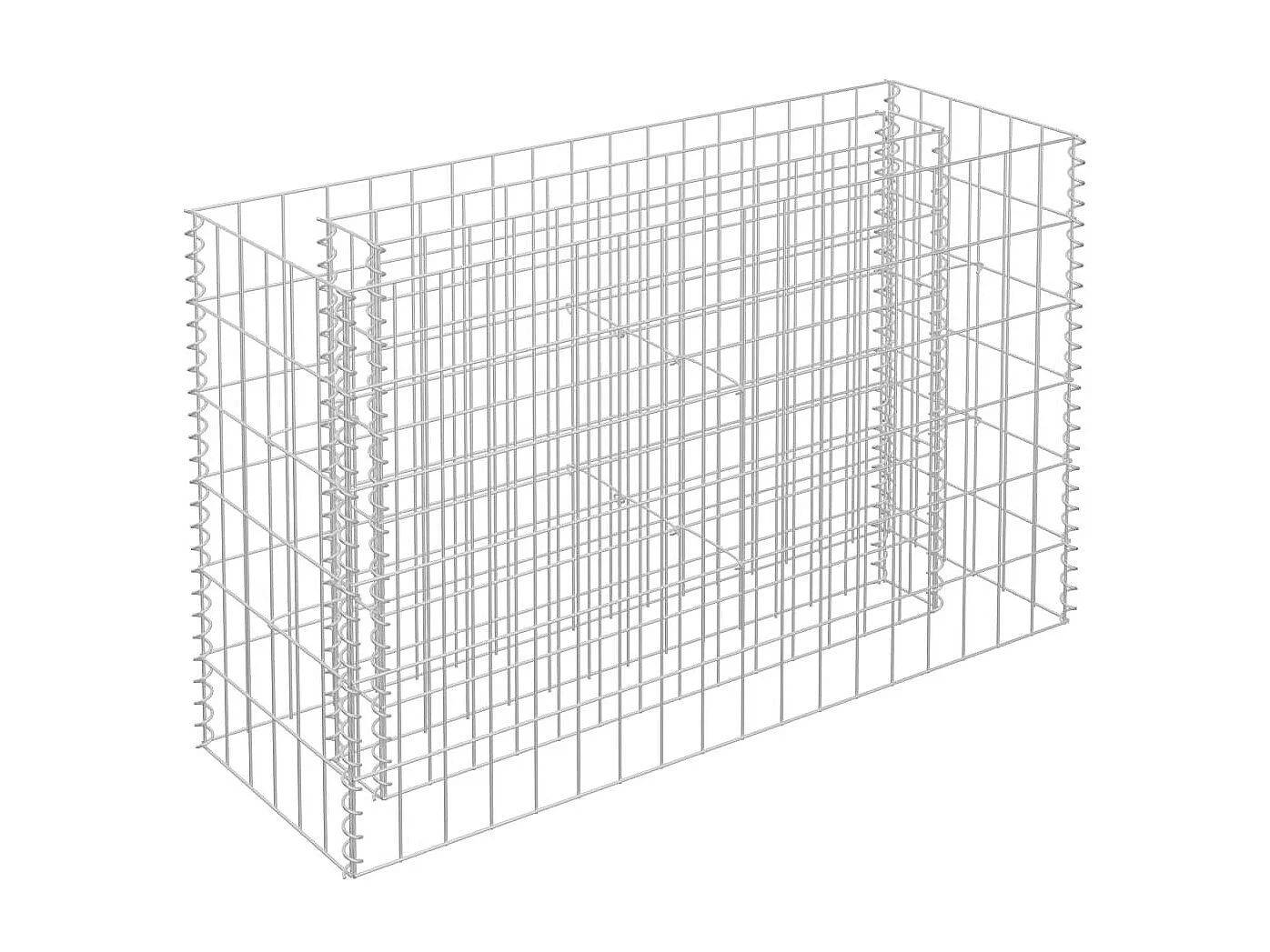 Jardinière à gabion Acier galvanisé 90x30x60