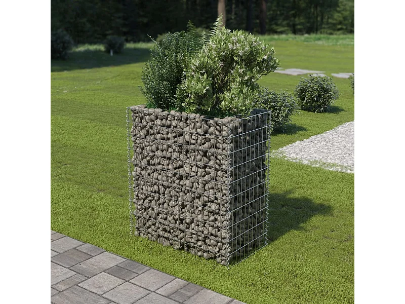 Jardinière à gabion Acier galvanisé 90x50x100
