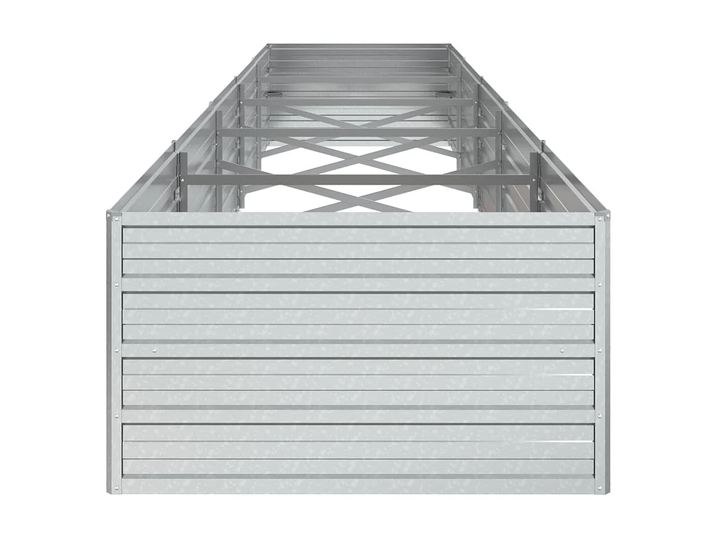 Jardinière 400x80x45 Acier galvanisé Argenté