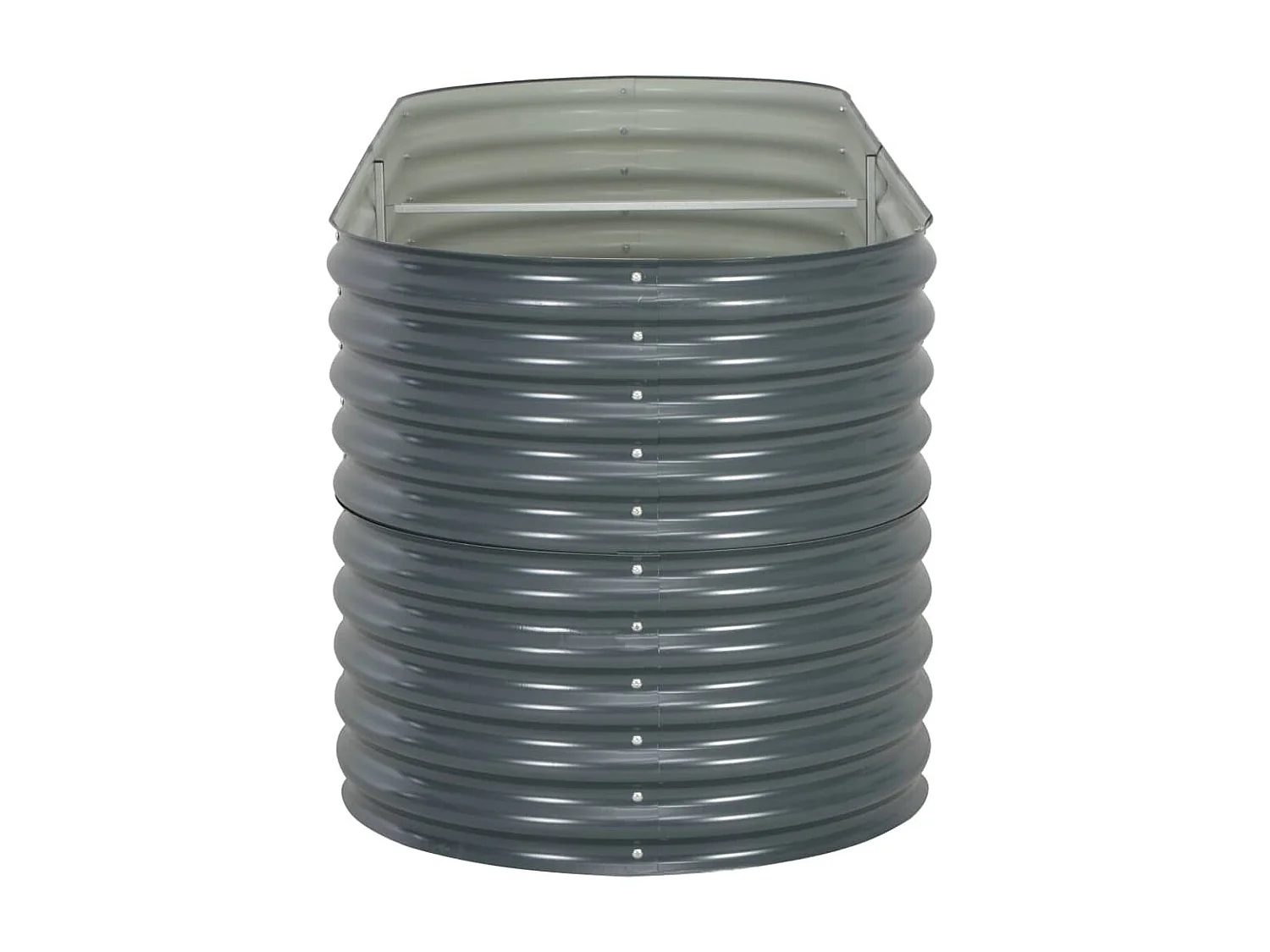 Jardinière 240x80x81 Acier galvanisé Gris