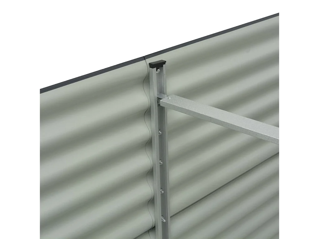 Jardinière 240x80x81 Acier galvanisé Gris