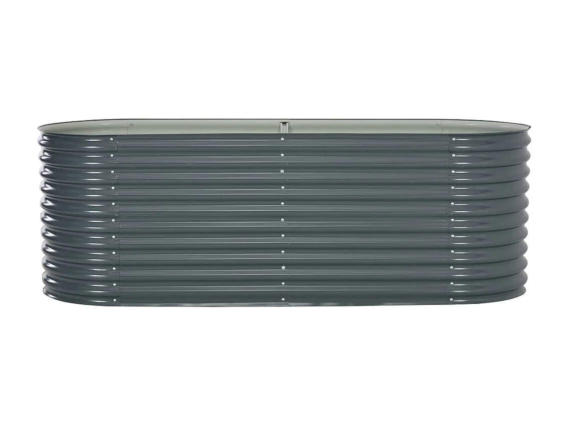 Jardinière 240x80x81 Acier galvanisé Gris